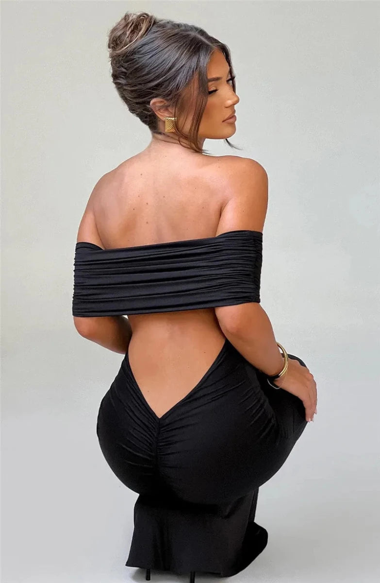 Strapless off shoulders maxi dress - GoSobiShop Boutique