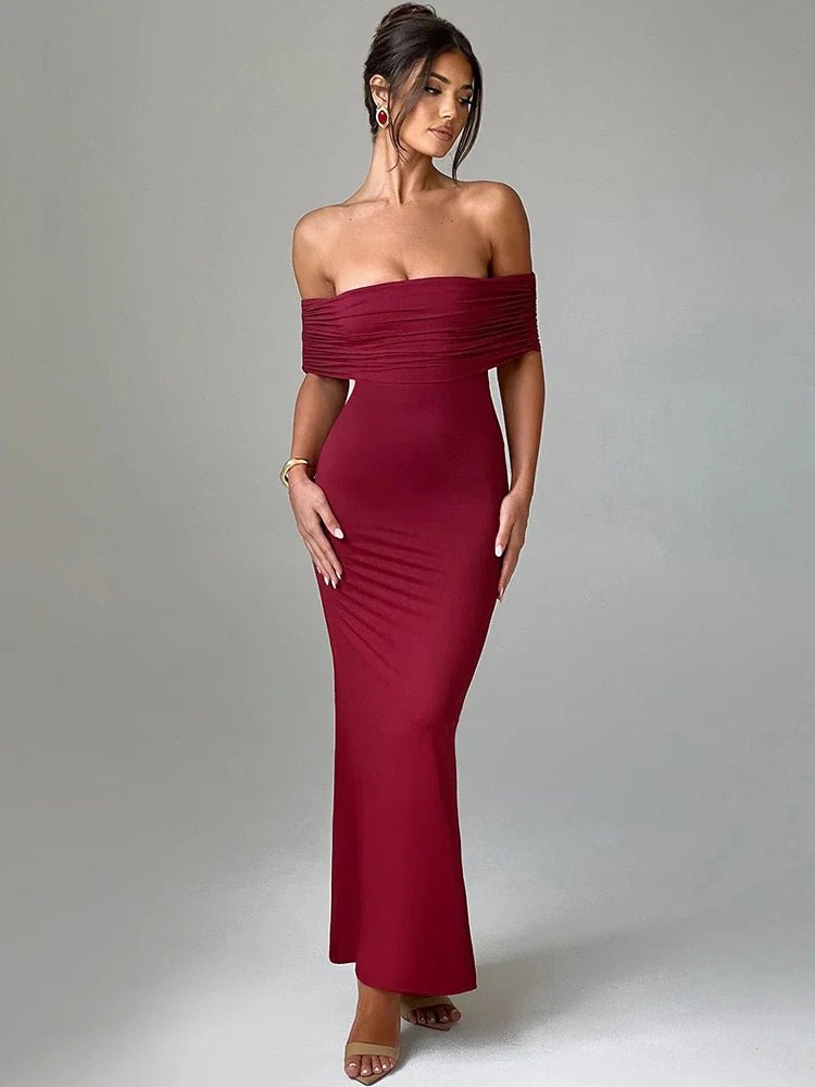 Strapless off shoulders maxi dress - GoSobiShop Boutique