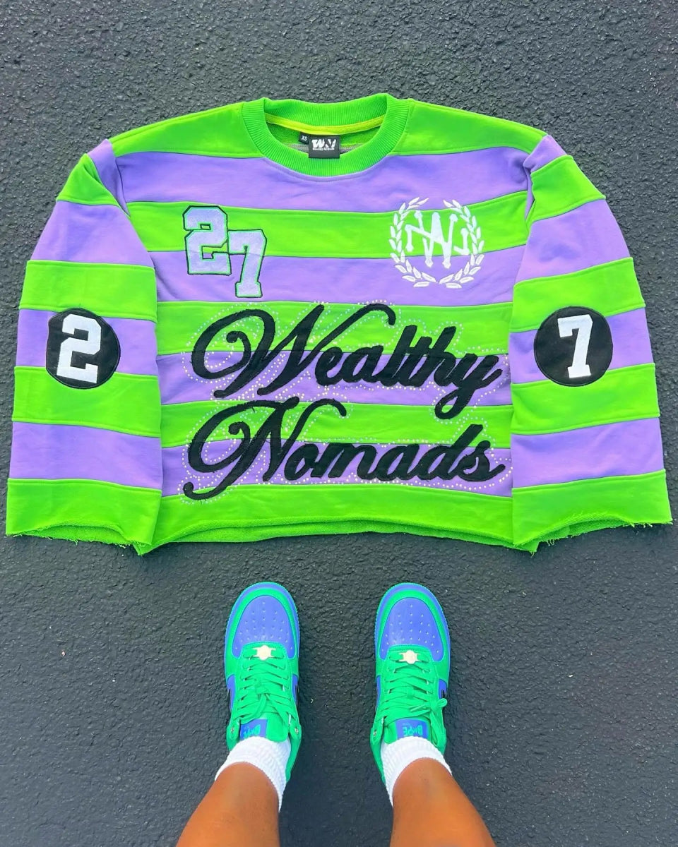 Striped colorful streetwear sweater. - GoSobiShop Boutique