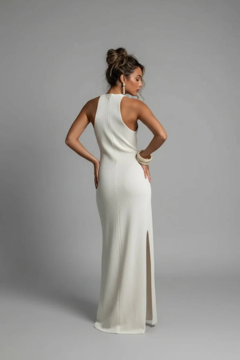 Sulky open back halter neckline maxi dress. - GoSobiShop Boutique