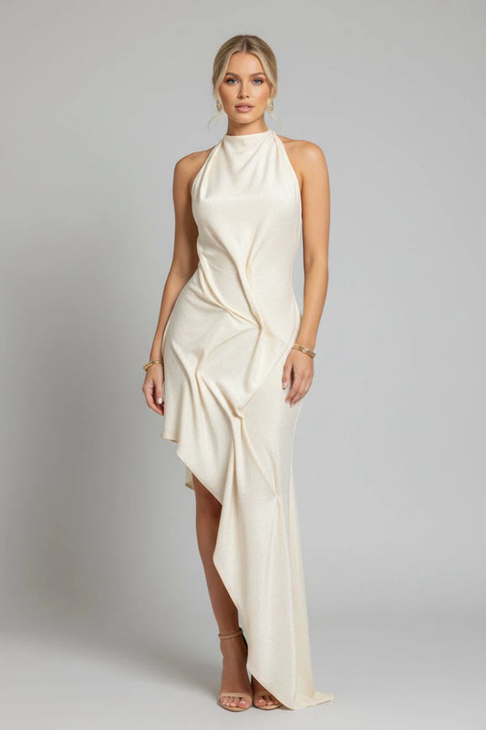 Sulky open back halter neckline maxi dress. - GoSobiShop Boutique