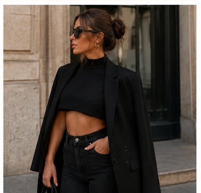 Tania cropped shawl top. - GoSobiShop Boutique