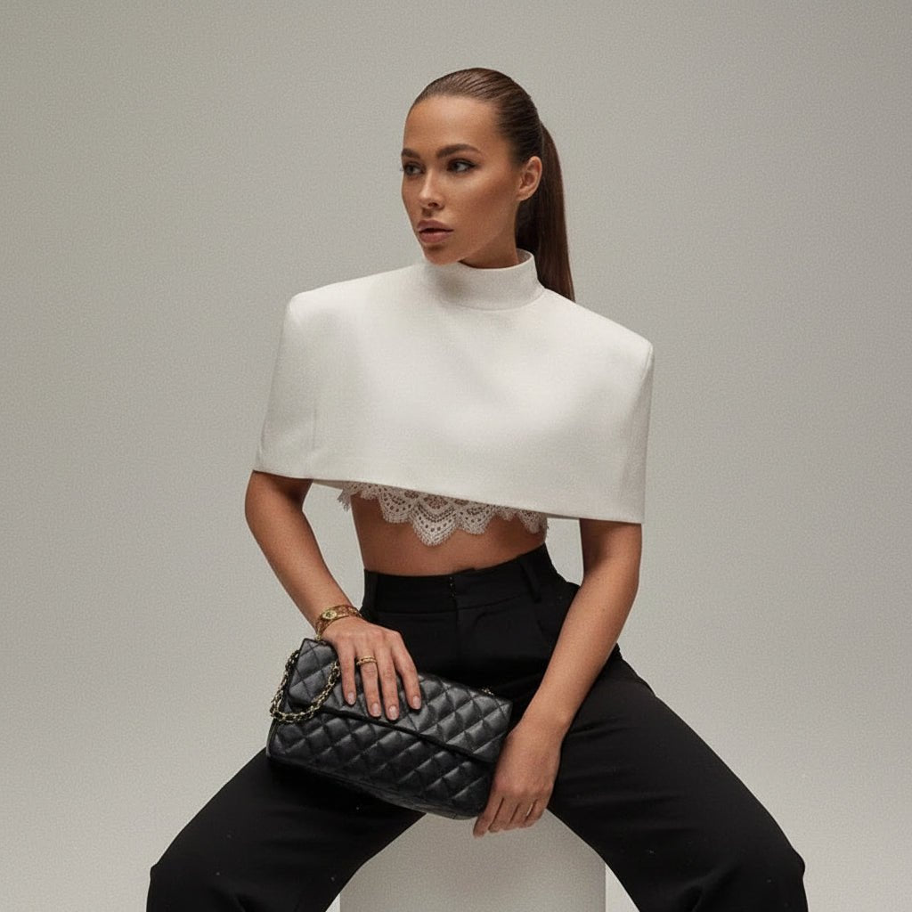 Tania cropped shawl top. - GoSobiShop Boutique