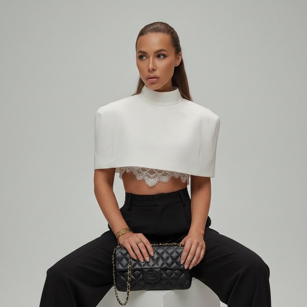 Tania cropped shawl top. - GoSobiShop Boutique