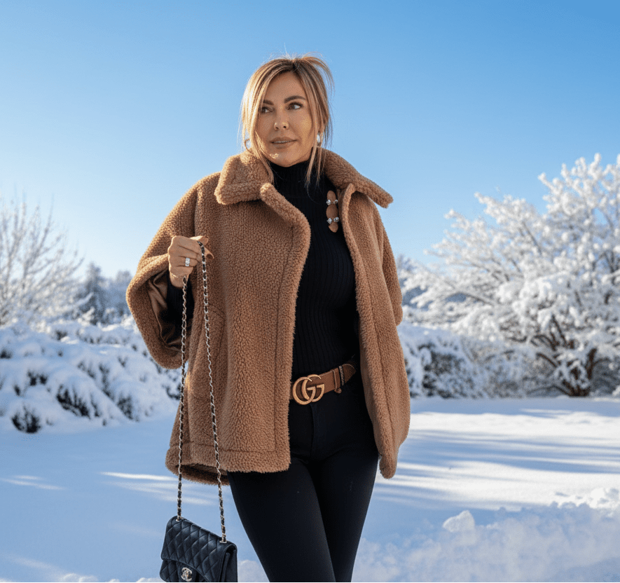 Teddy Cape Coat. - GoSobiShop Boutique