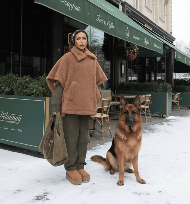 Teddy Cape Coat. - GoSobiShop Boutique