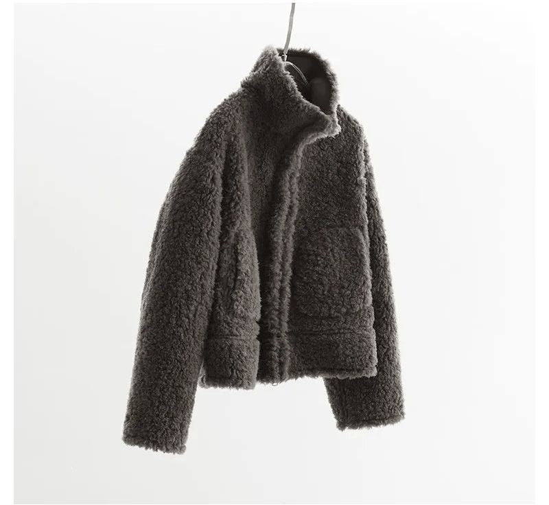 Teddy wool short jacket. - GoSobiShop Boutique