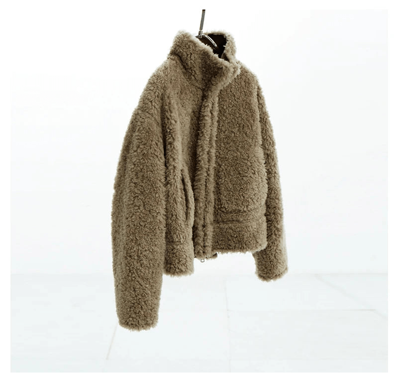 Teddy wool short jacket. - GoSobiShop Boutique