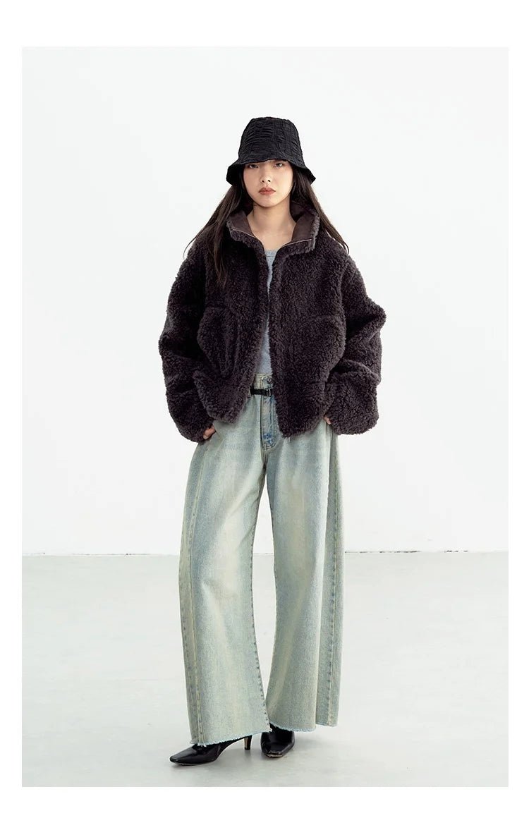 Teddy wool short jacket. - GoSobiShop Boutique