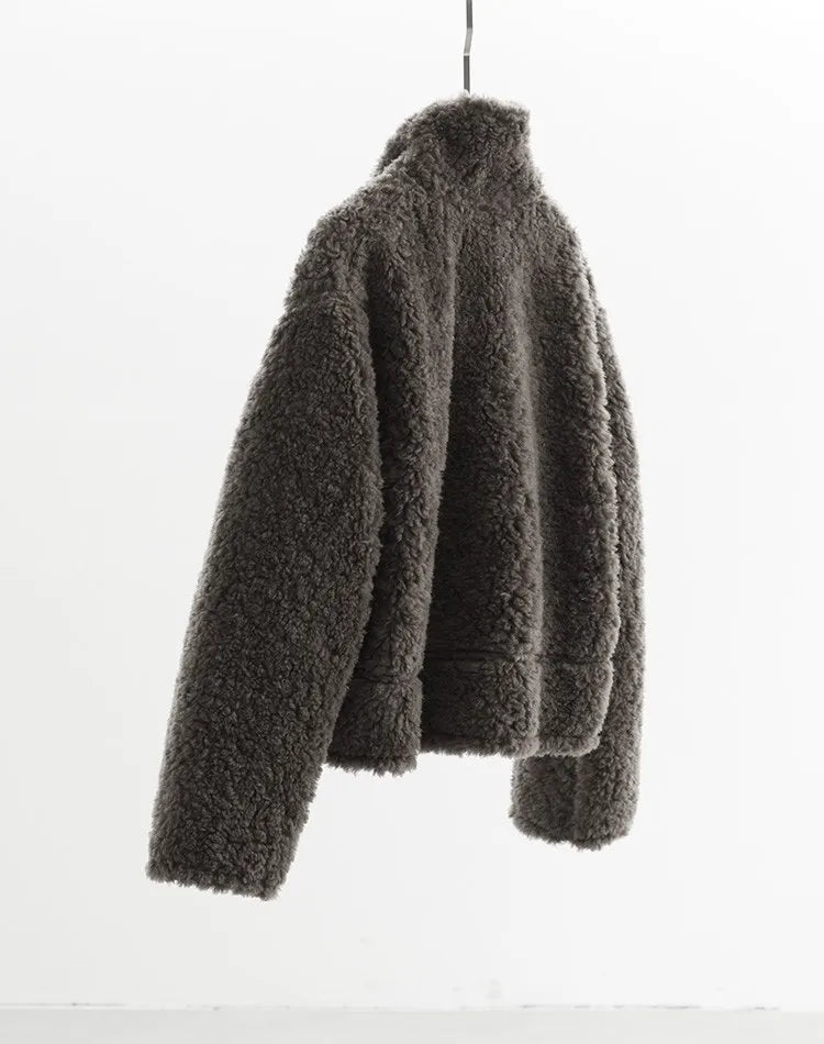 Teddy wool short jacket. - GoSobiShop Boutique