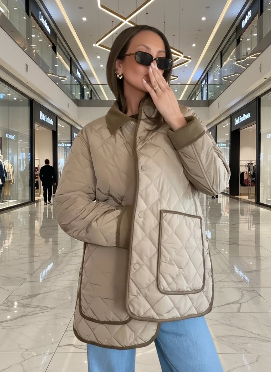 TESS quilted jacket fall tops barn jacket - GoSobiShop Boutique