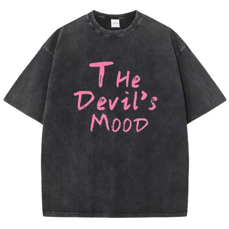 The devil's mood washed oversized tees - GoSobiShop Boutique