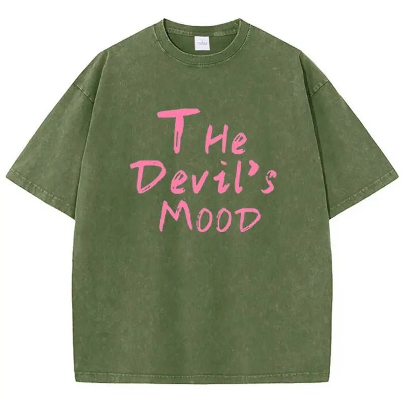 The devil's mood washed oversized tees - GoSobiShop Boutique