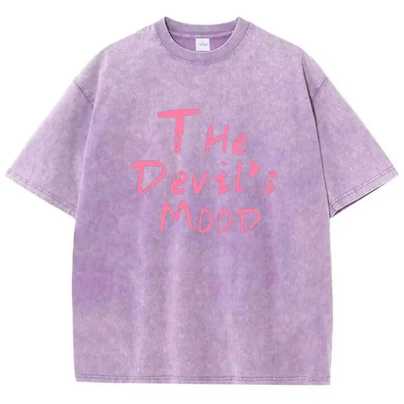 The devil's mood washed oversized tees - GoSobiShop Boutique