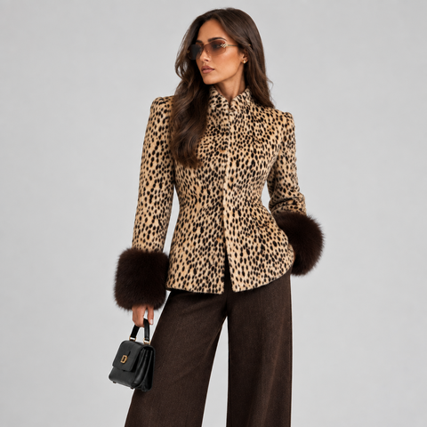 Product photo of The Vienna Faux Fur Jacket.