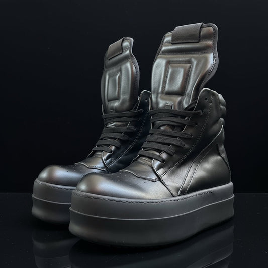 Thick Sole High Tops Black on Black Geobasket - GoSobiShop Boutique