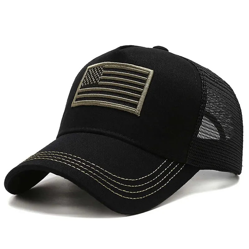 Trucker hat American Flag Baseball cap Net Cap Adjustable Casual trucker hat - GoSobiShop Boutique