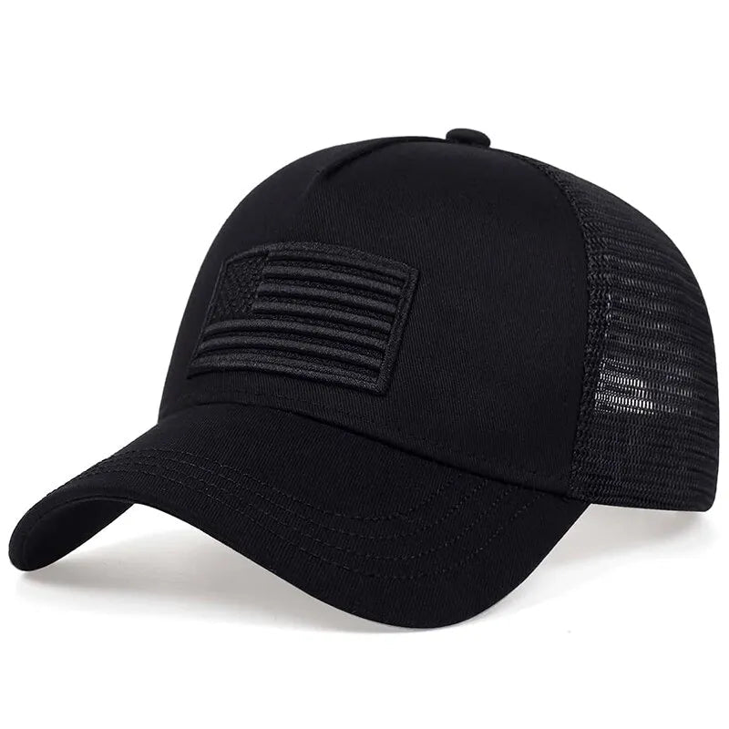 Trucker hat American Flag Baseball cap Net Cap Adjustable Casual trucker hat - GoSobiShop Boutique