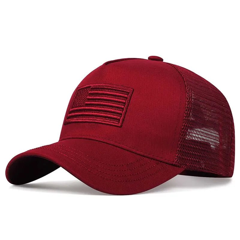 Trucker hat American Flag Baseball cap Net Cap Adjustable Casual trucker hat - GoSobiShop Boutique