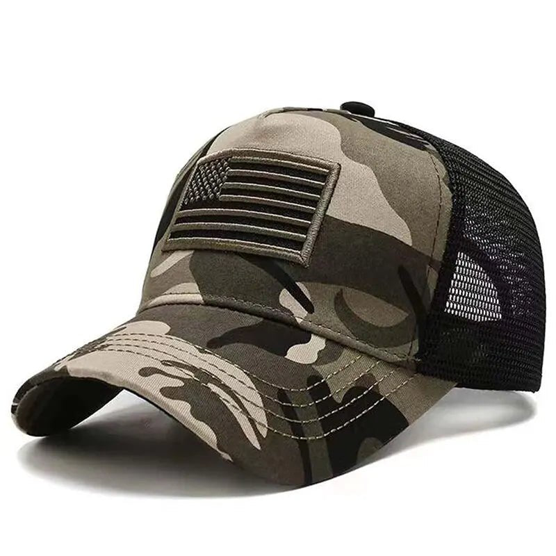 Trucker hat American Flag Baseball cap Net Cap Adjustable Casual trucker hat - GoSobiShop Boutique