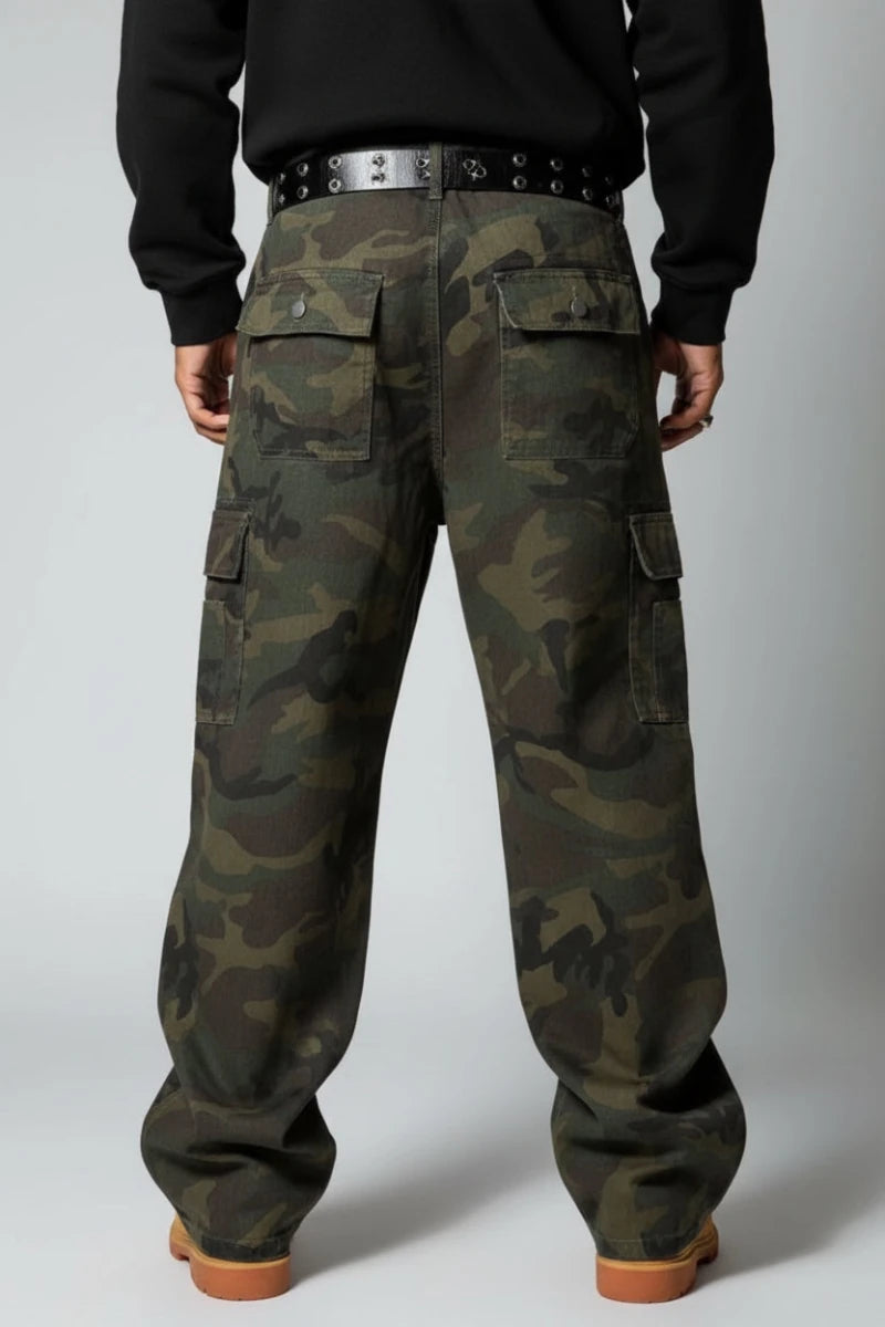 Tyler camo dark green cargo pants. - GoSobiShop Boutique