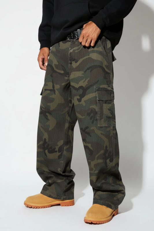 Tyler camo dark green cargo pants. - GoSobiShop Boutique