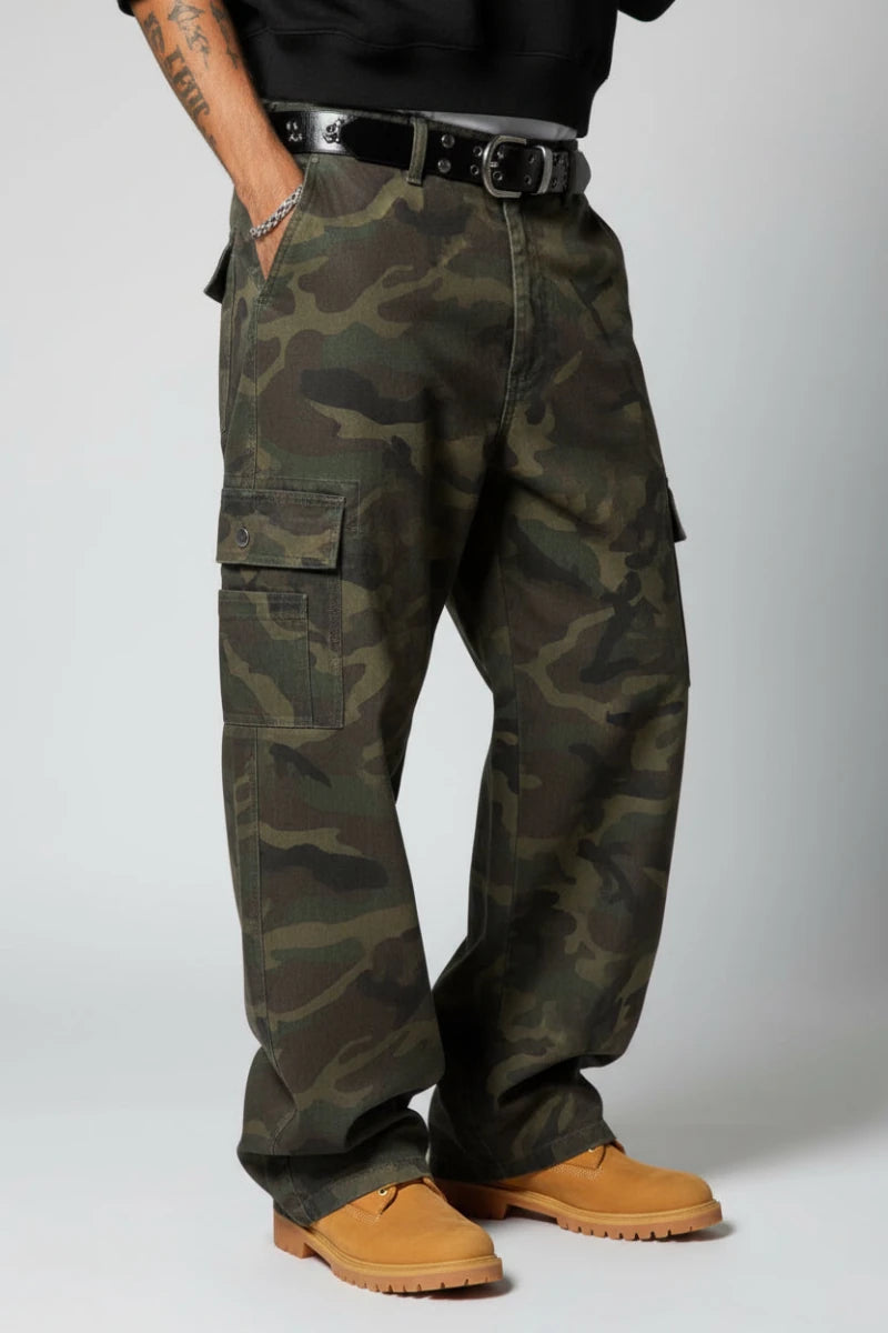 Tyler camo dark green cargo pants. - GoSobiShop Boutique