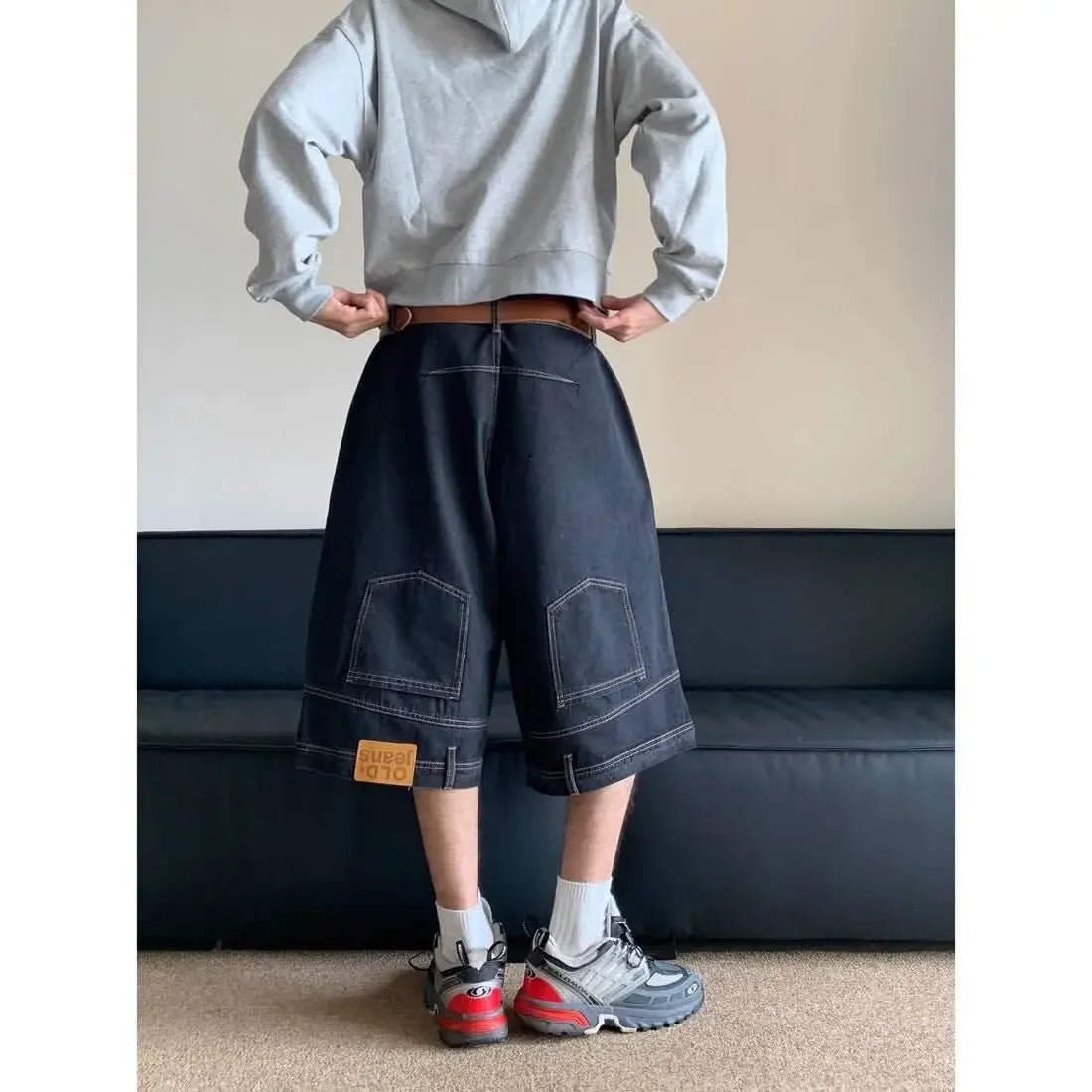 Upside down baggy denim jorts. - GoSobiShop Boutique