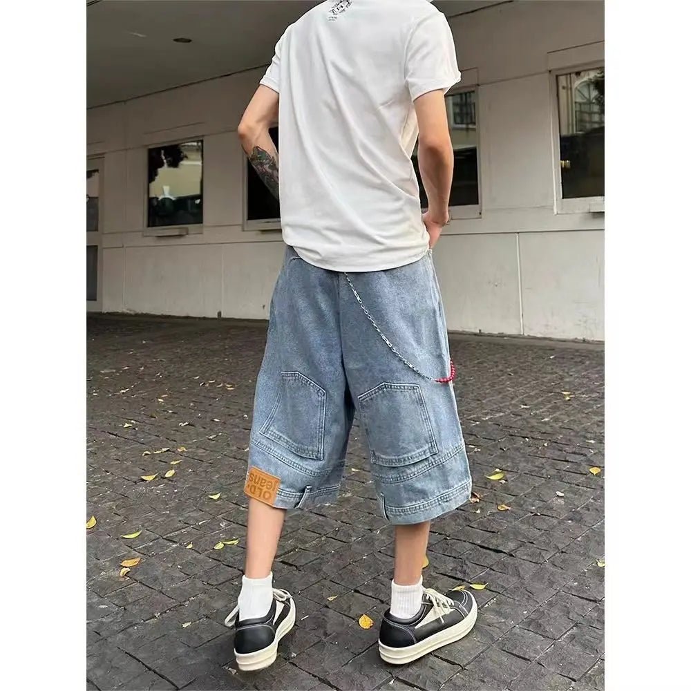 Upside down baggy denim jorts. - GoSobiShop Boutique