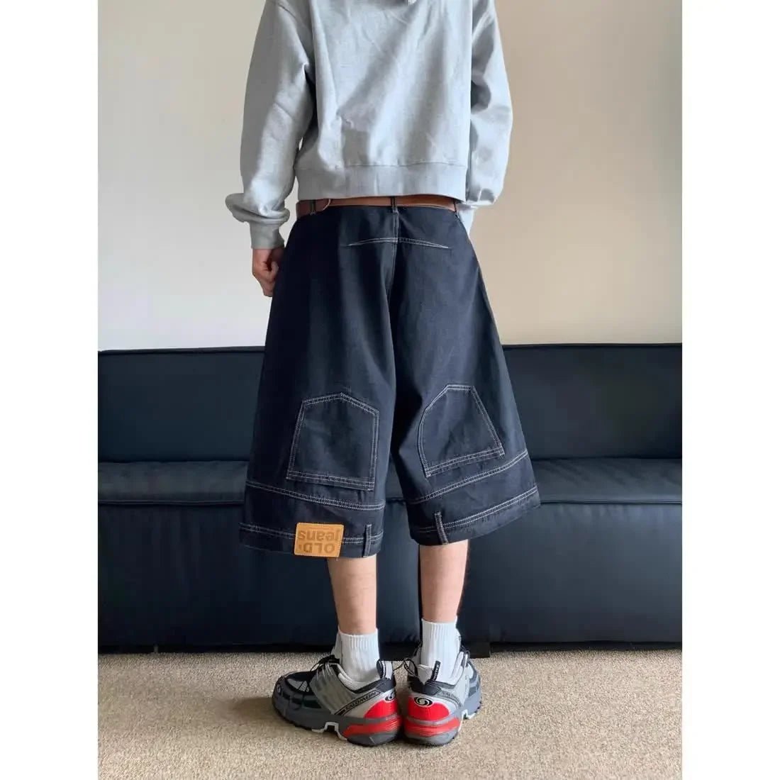 Upside down baggy denim jorts. - GoSobiShop Boutique