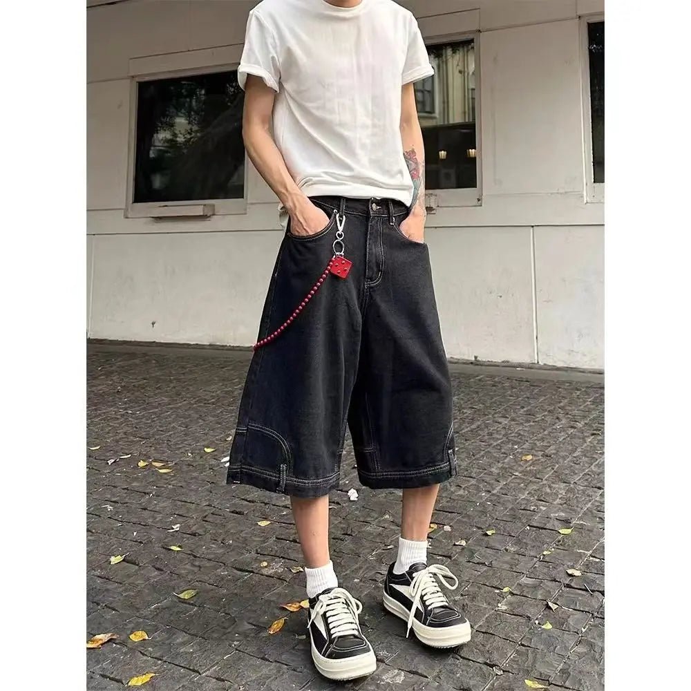 Upside down baggy denim jorts. - GoSobiShop Boutique