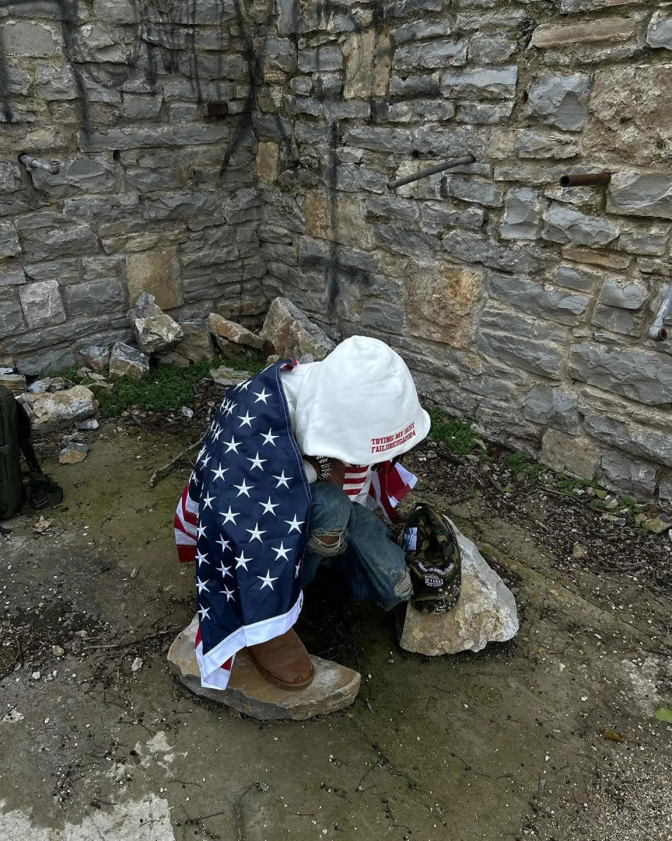 USA flag rhinestones hoodie street wear. - GoSobiShop Boutique