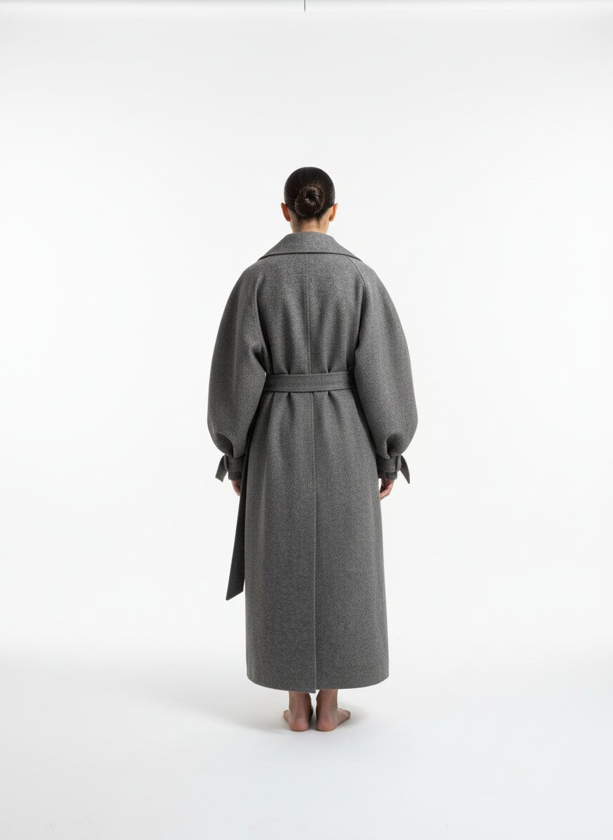 Venny Belted Wool Overcoat Trench Coat. - GoSobiShop Boutique