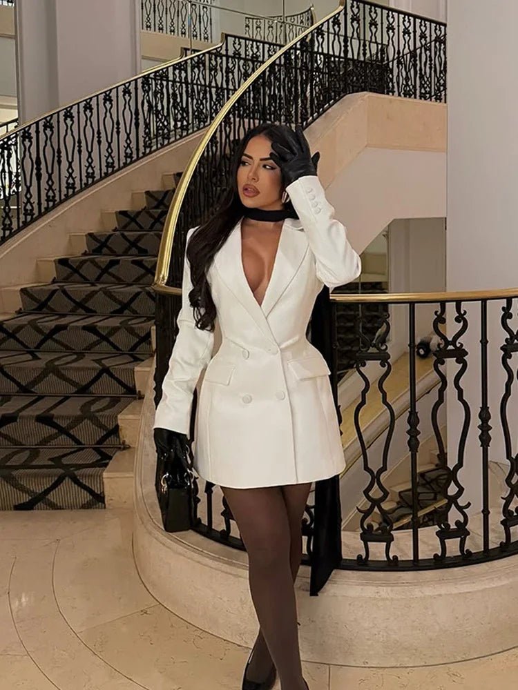 Veta elegant buttoned blazer dress. - GoSobiShop Boutique