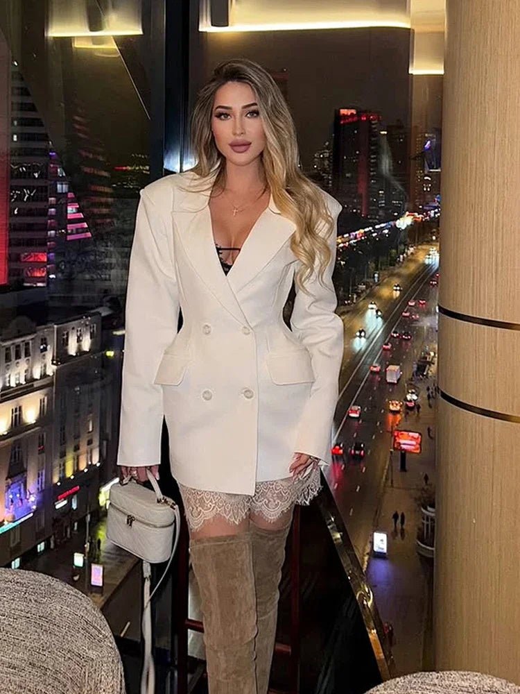 Veta elegant buttoned blazer dress. - GoSobiShop Boutique