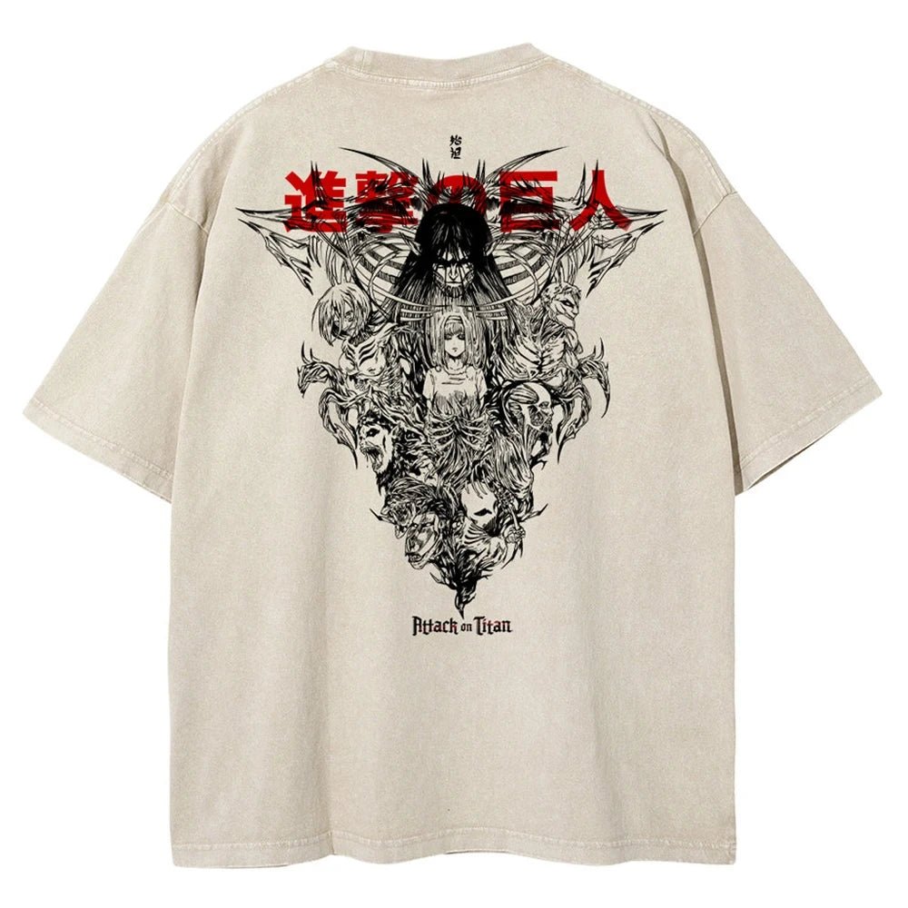 Washed anime oversized tees - GoSobiShop Boutique