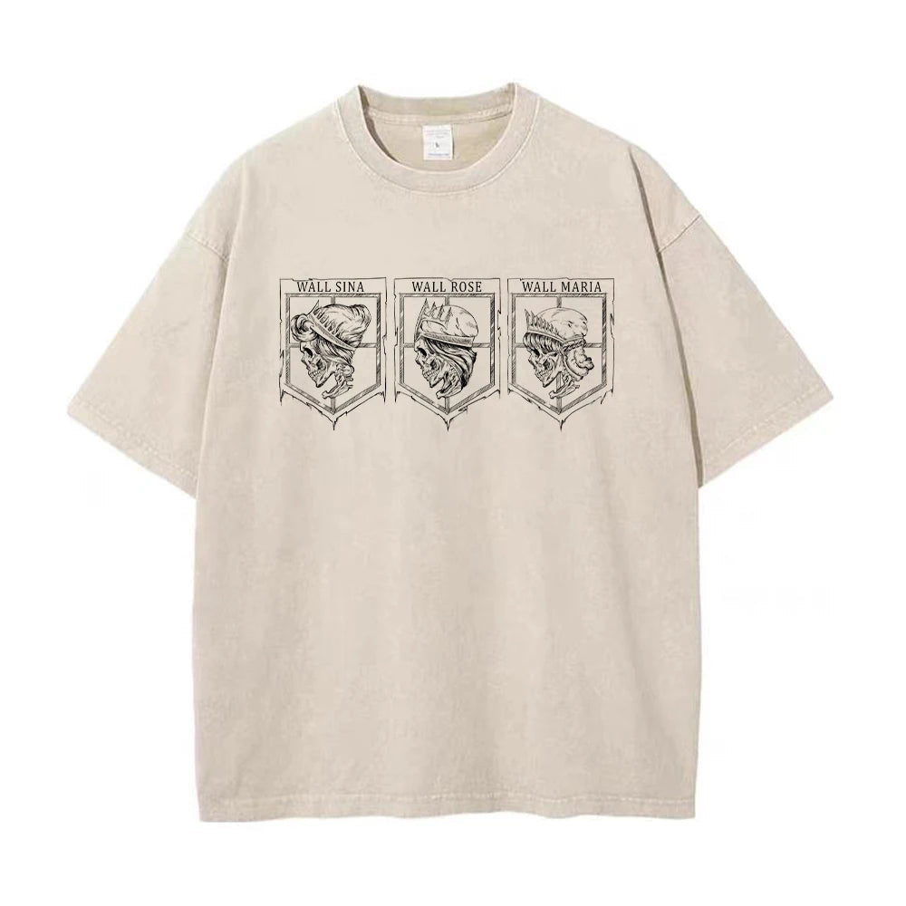 Washed anime oversized tees - GoSobiShop Boutique