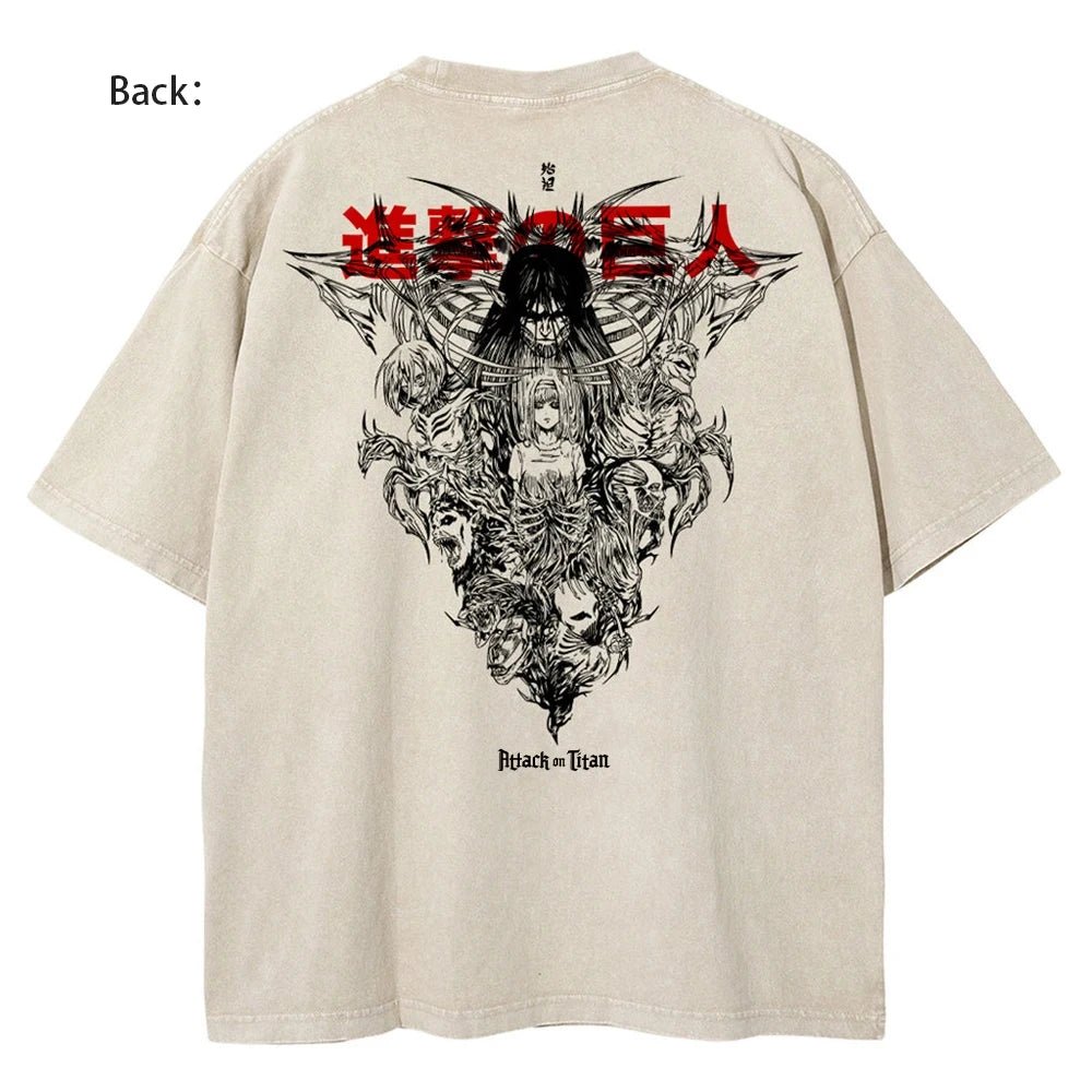 Washed anime oversized tees - GoSobiShop Boutique