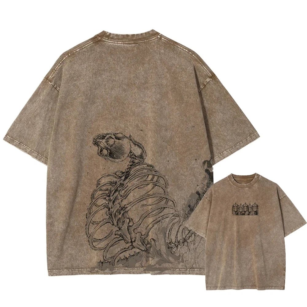 Washed anime oversized tees - GoSobiShop Boutique