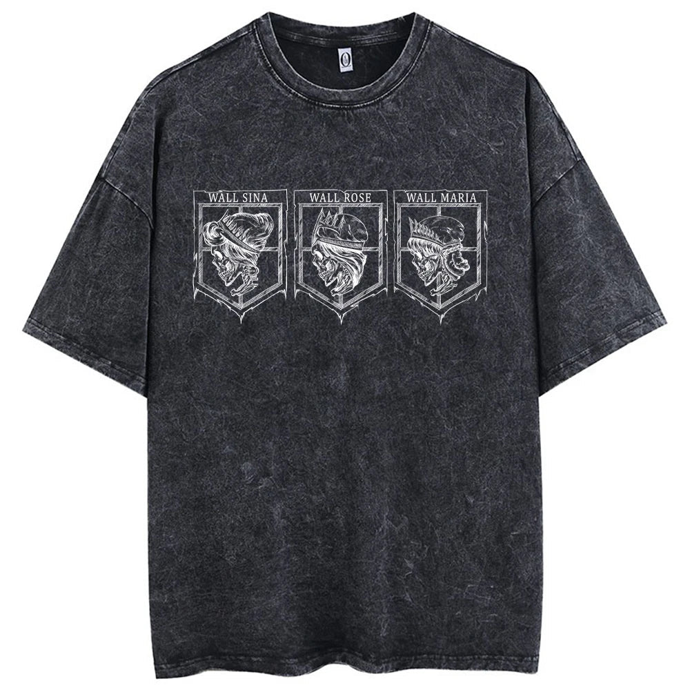 Washed anime oversized tees - GoSobiShop Boutique