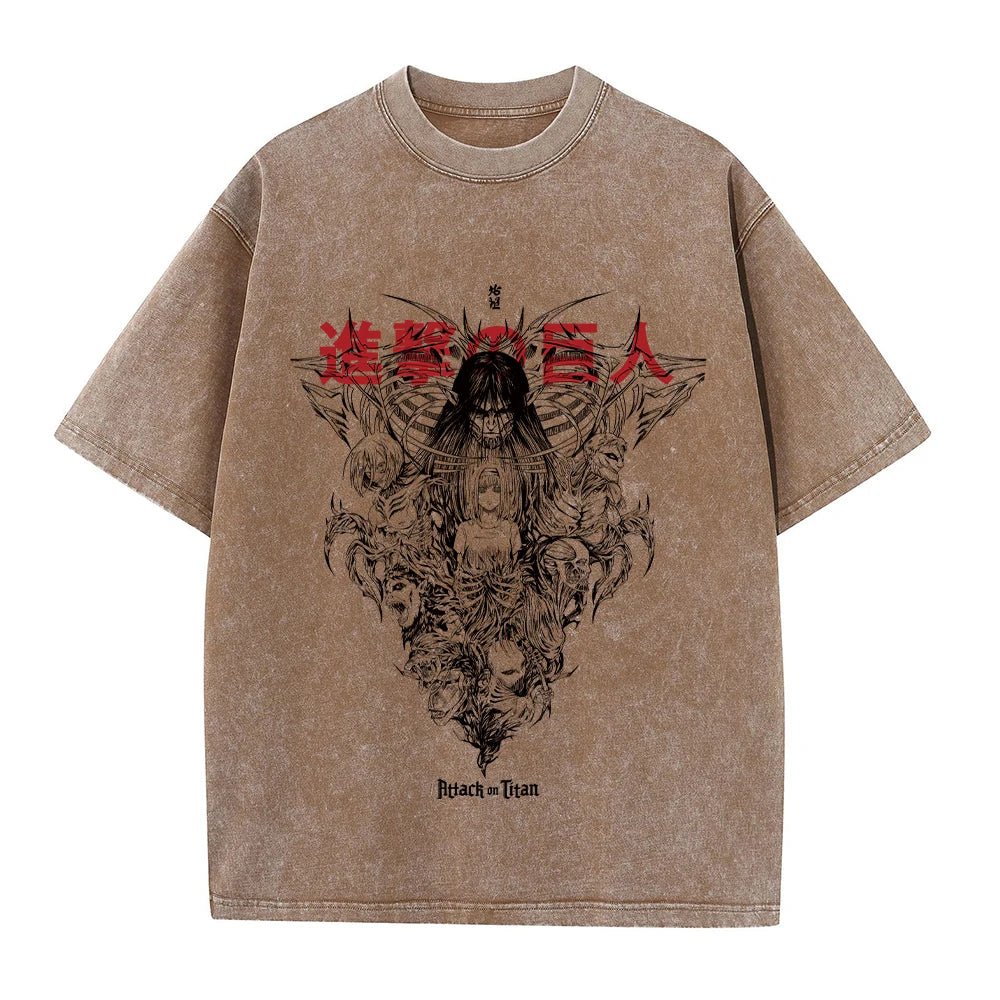 Washed anime oversized tees - GoSobiShop Boutique