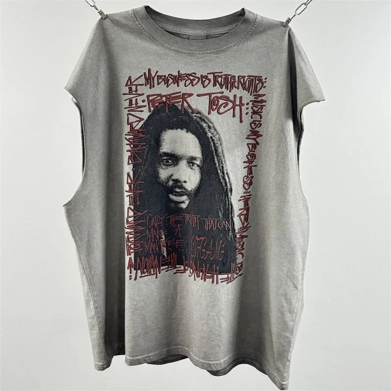 Washed Punk Art Tees BOX TEE and sleeveless tank tops High Quality Tees - GoSobiShop Boutique
