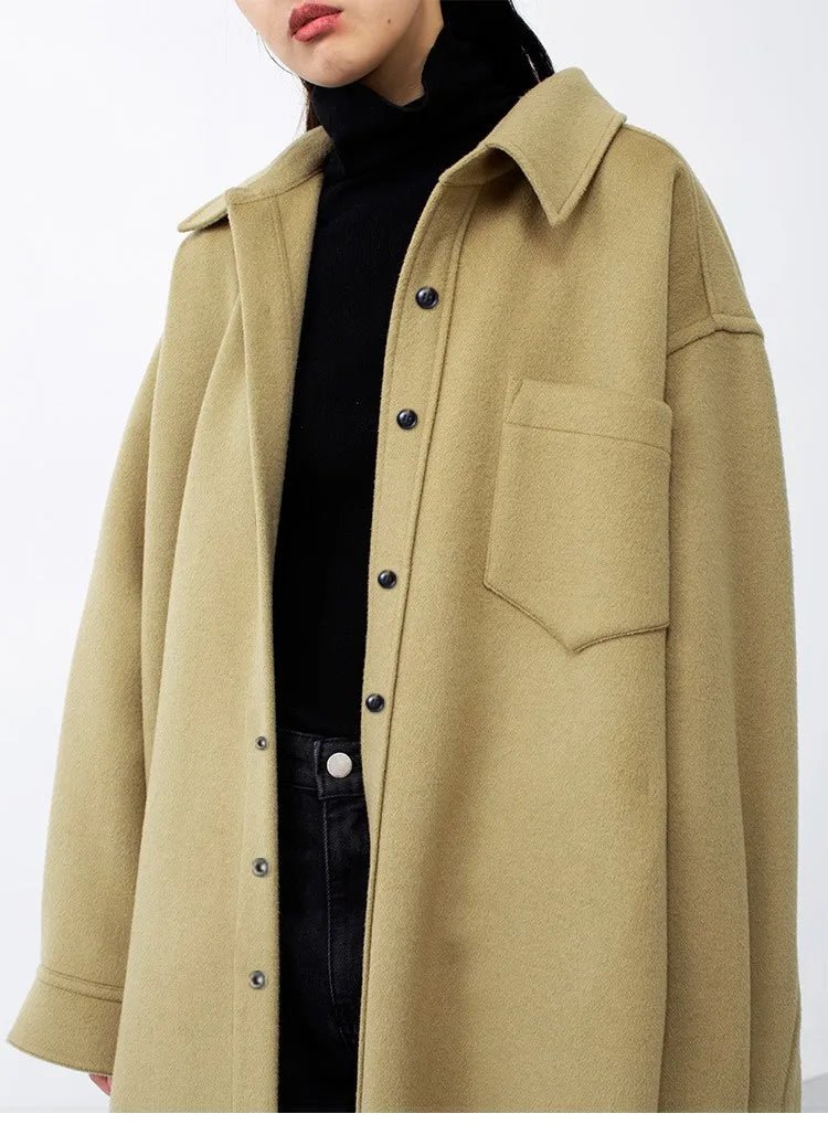 Wool camel coat trench coat. - GoSobiShop Boutique