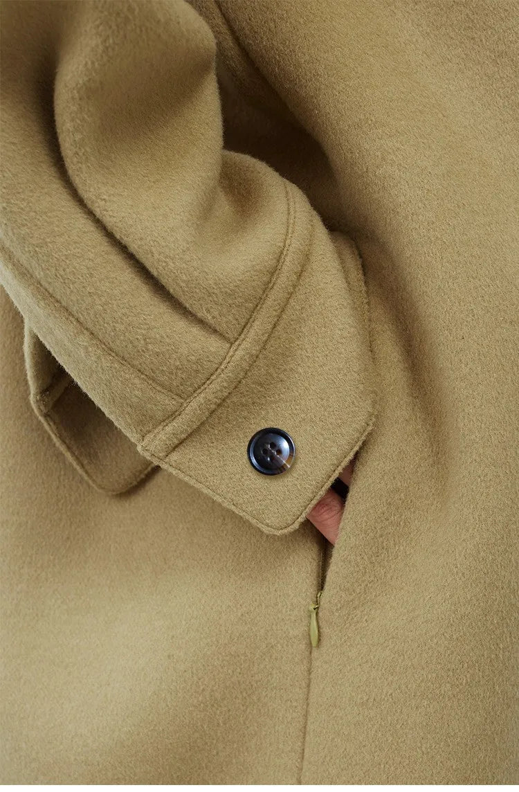 Wool camel coat trench coat. - GoSobiShop Boutique