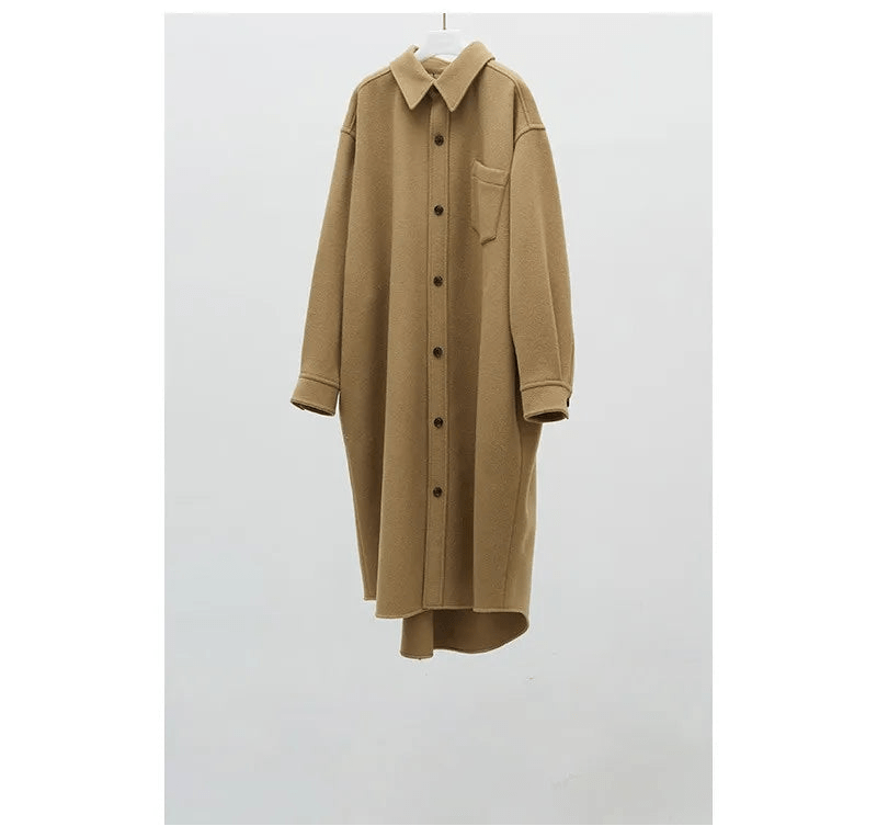 Wool camel coat trench coat. - GoSobiShop Boutique