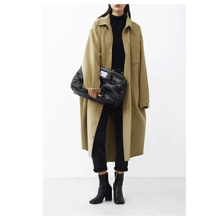 Wool camel coat trench coat. - GoSobiShop Boutique