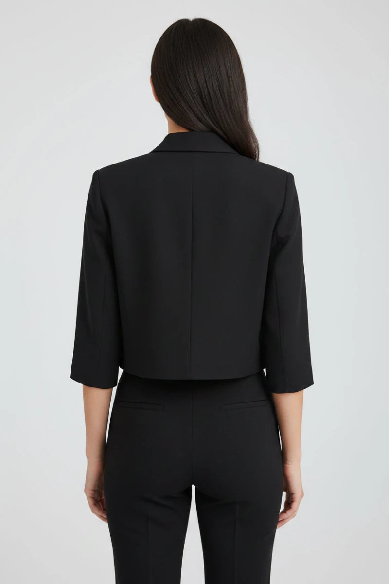 Zenith short sleeve cropped blazer. - GoSobiShop Boutique