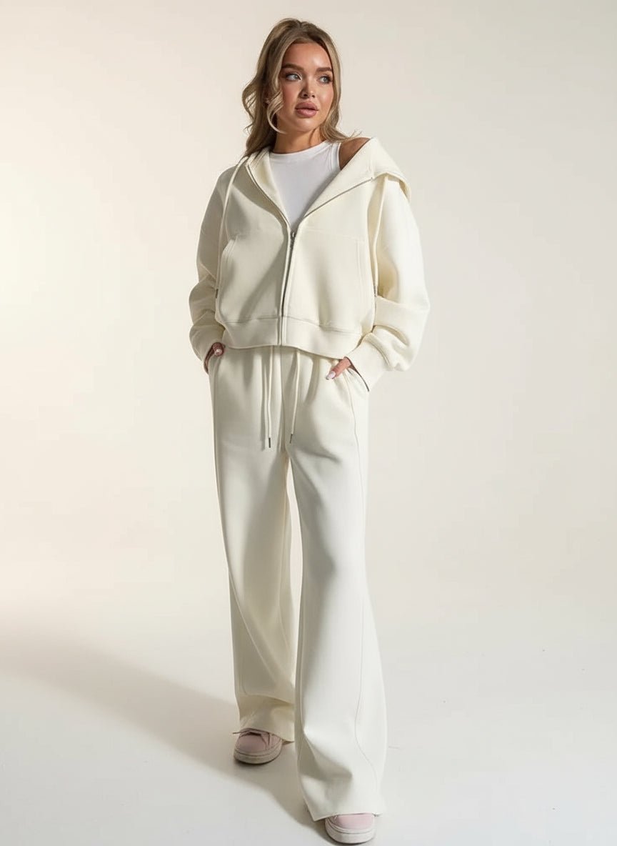 Zipper sweatshirt and sweatpants 2 piece set loungewear. - GoSobiShop Boutique