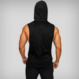 Men gym sweat t-shirt  no pain no gain hoodie sleeveless hoodie workout wear tank top vest